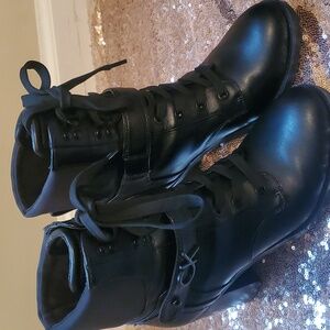 Calvin Klein Black Lace-Up Ankle Boots